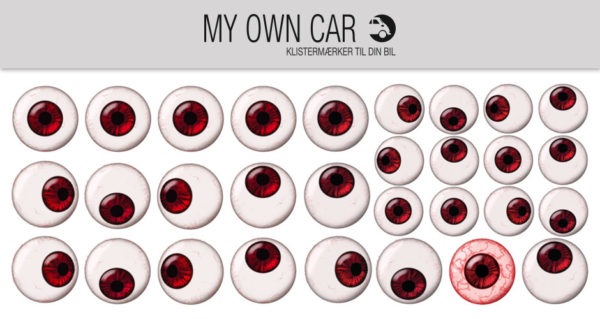 Bil klistermærker - røde øjne