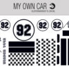 Stickers til bil - Old Race Car Black