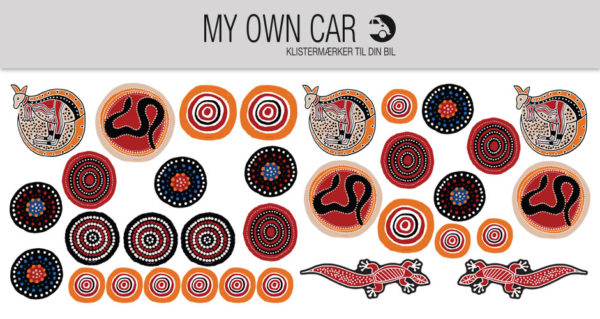 Klistermærker til bil - aboriginal rockart
