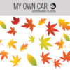 Bil klistermærker med efterårsblade