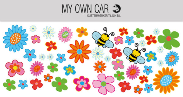 Bil klistermærker - blomster og bier